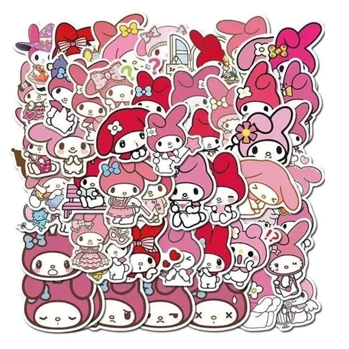 GARSIL - 50 Stickers My Melody - Etiquetas Autoadhesivas