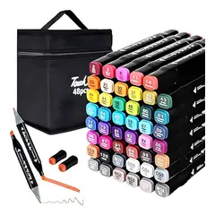 IRM - Lapices Marcadores Permanentes Pack X80 A Base De Alcohol Doble Punta Arte Y Diseño