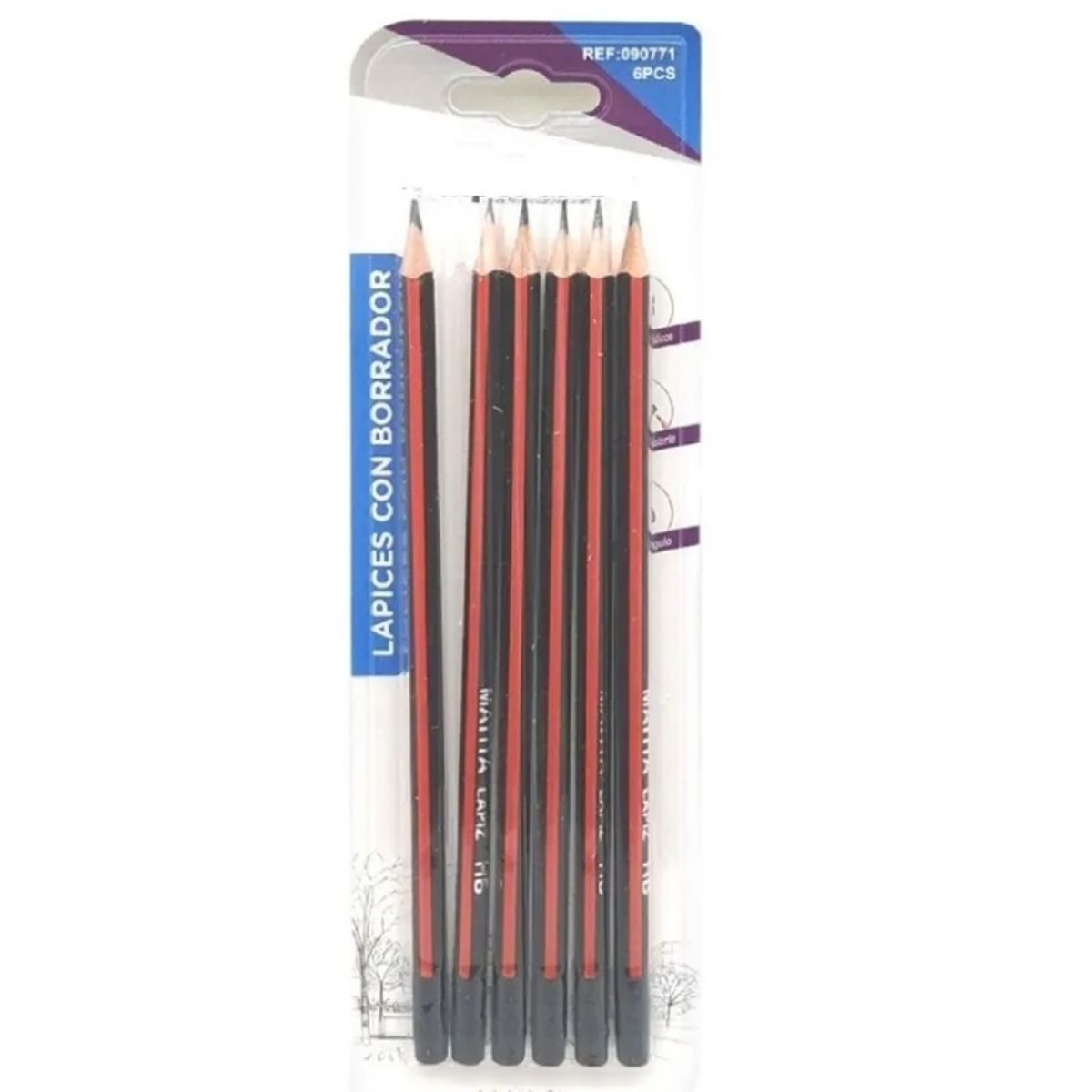 GENERICO - Pack 6 Lápices A Mina Escolar