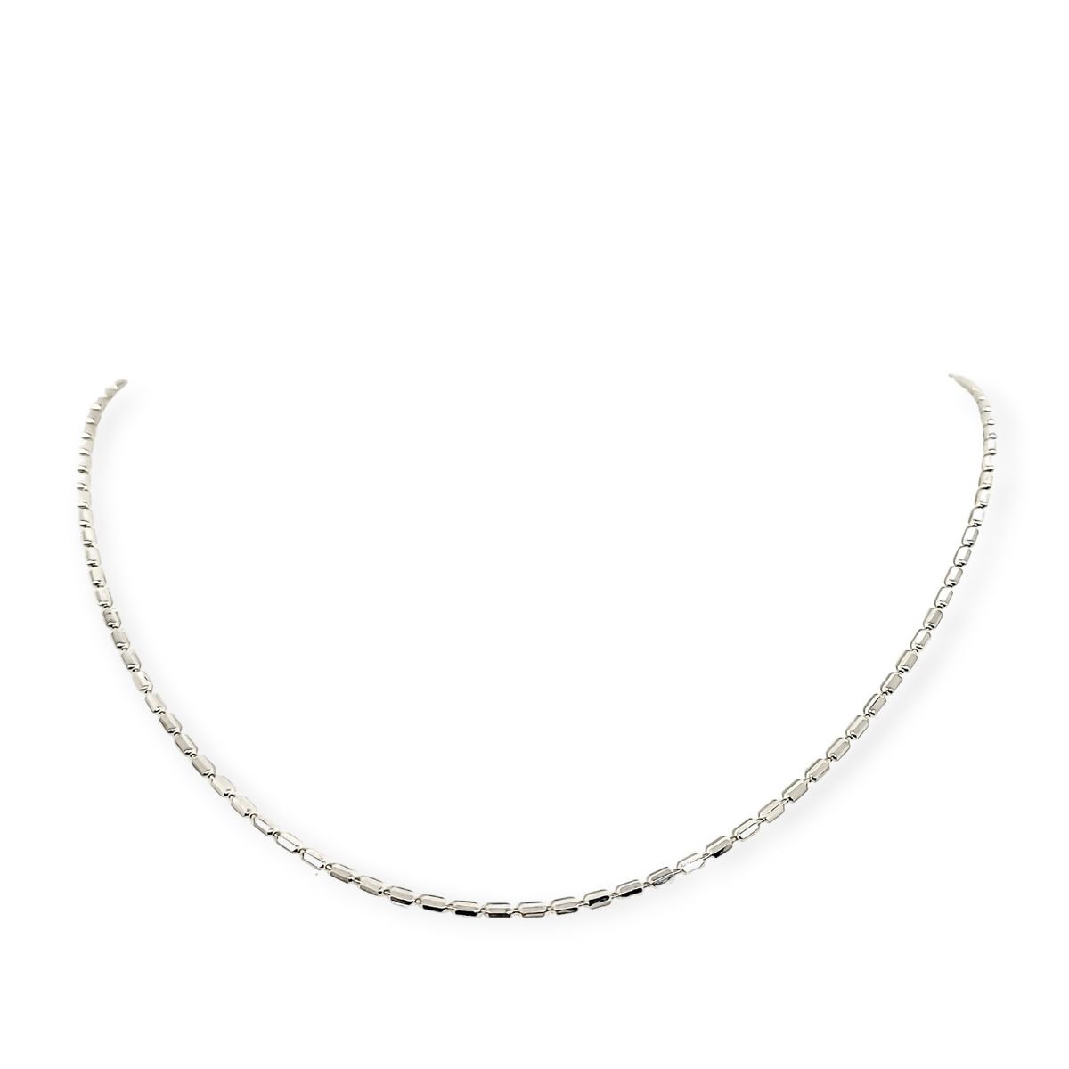 COGGIOLA - Cadena Tubito Facetado 60cm Plata Fina 925