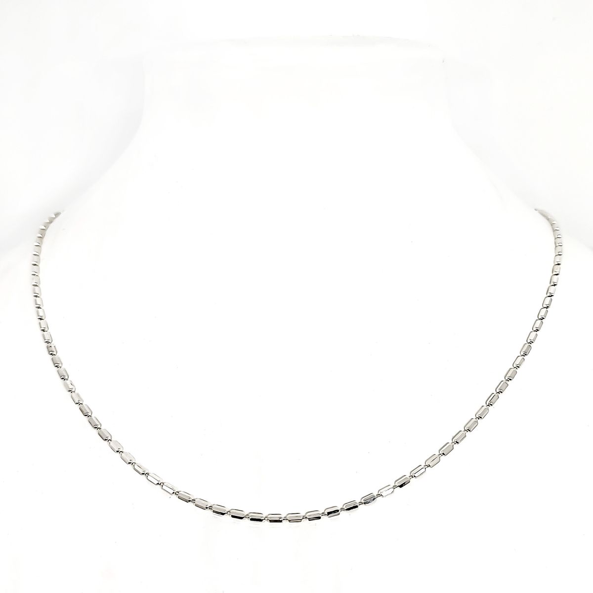 COGGIOLA - Cadena Tubito Facetado 60cm Plata Fina 925