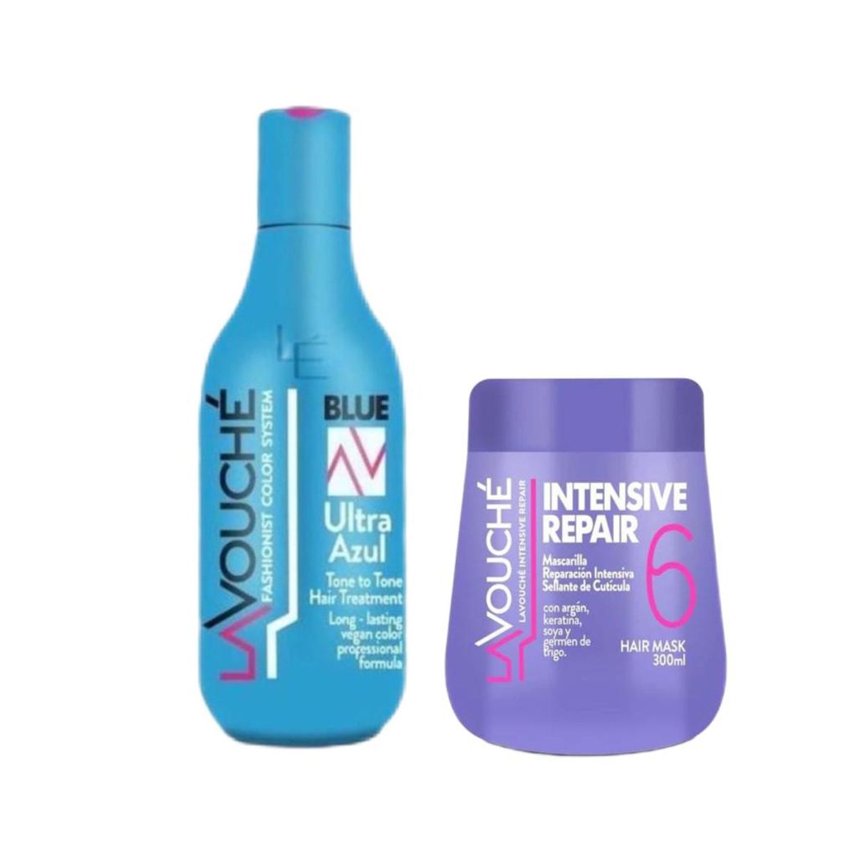 GENERICO - KIT MATIZADOR ULTRA AZUL MAS MASCARA REPARACION INTENSA LAVOUCHE