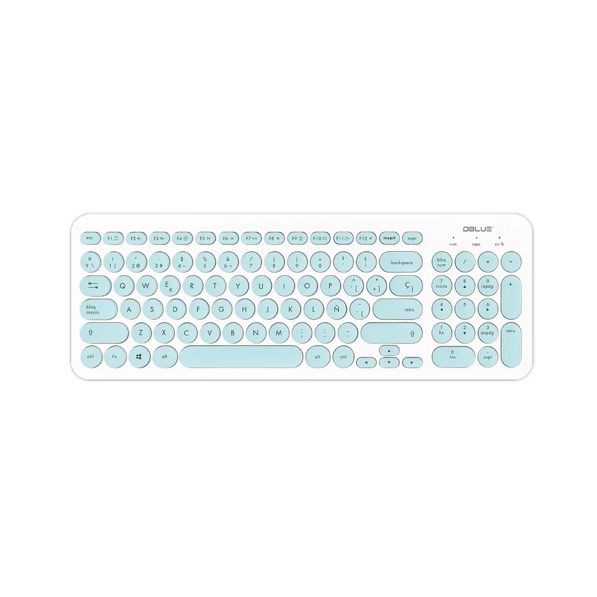 DBLUE - Teclado Ultra Delgado USB Anti Salpicaduras Dblue