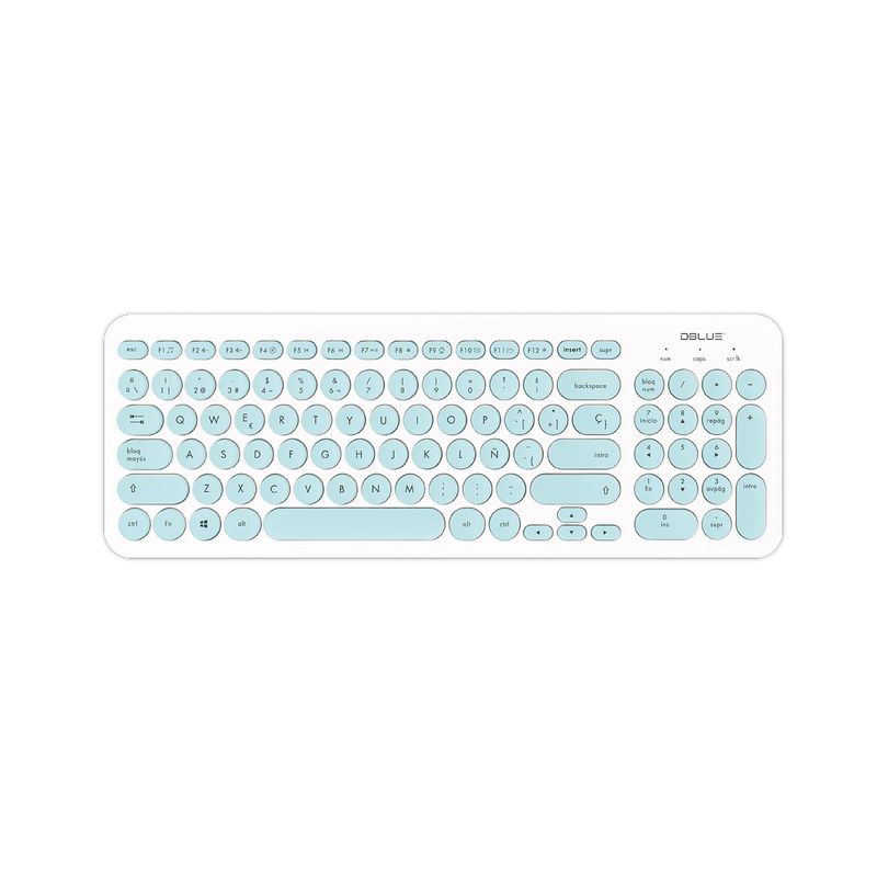 DBLUE - Teclado Ultra Delgado USB Anti Salpicaduras Dblue