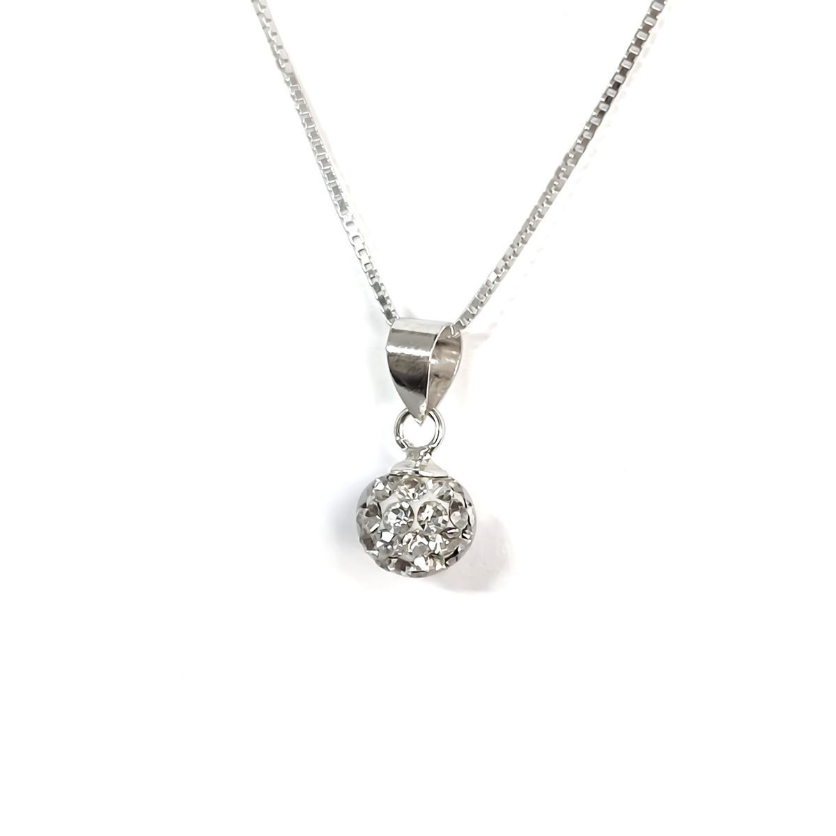 COGGIOLA - Collar Bola de Fuego Cristal Plata Fina 925