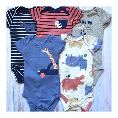 Imagen 2 del producto Pack 5 Bodys Manga Corta Jirafa 100% Algodón