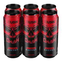 USN - PACK 6 ENERGETICAS O PRE ENTRENO QHUSH DE RED RUSH - 473 ml -