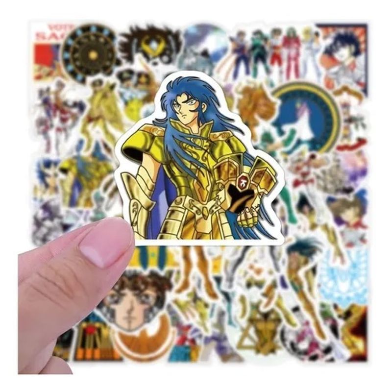 GARSIL - 50 Stickers Saint Seiya - Etiquetas Autoadhesivas