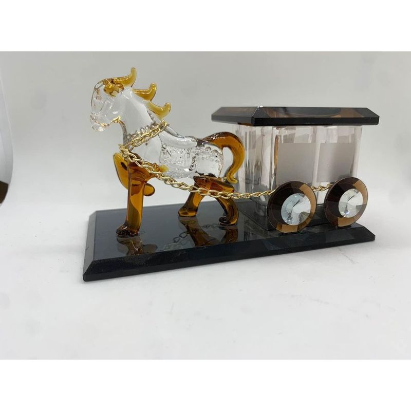NARIKLIN - Perfumero de Vidrio caballo marrón