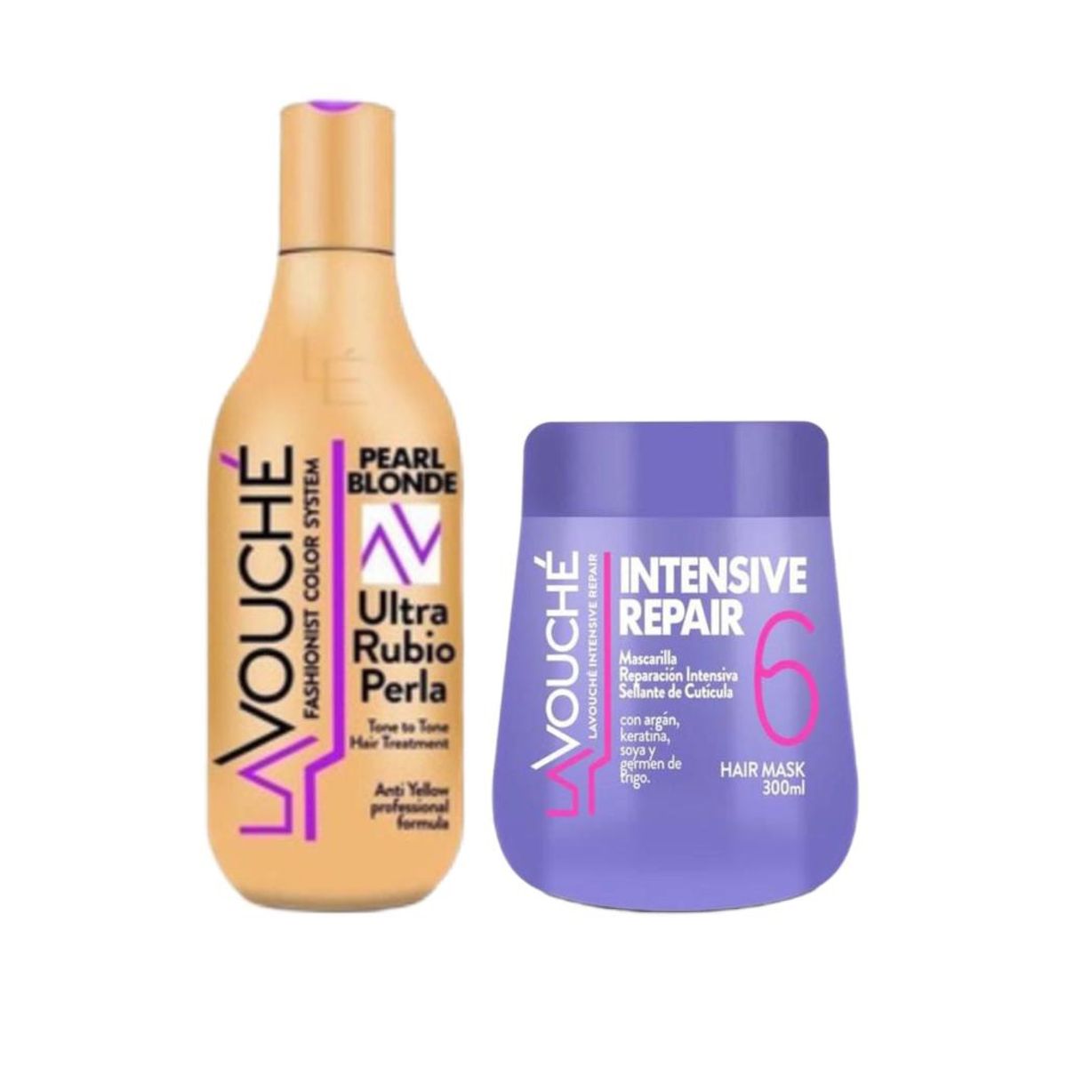 GENERICO - KIT MATIZADOR ULTRA RUBIO MAS MASCARA REPARACION INTENSA LAVOUCHE