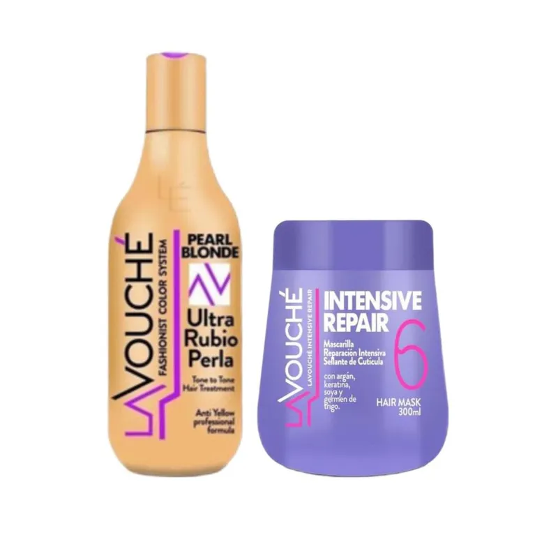 GENERICO - KIT MATIZADOR ULTRA RUBIO MAS MASCARA REPARACION INTENSA LAVOUCHE