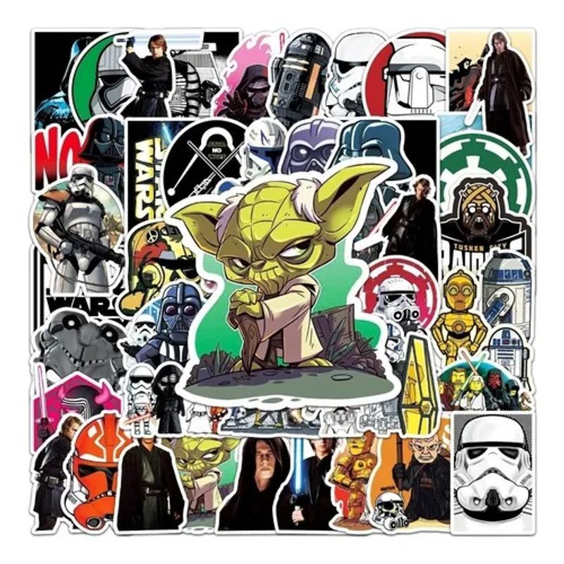GARSIL - 50 Stickers de Star Wars - Etiquetas Autoadhesivas - S291