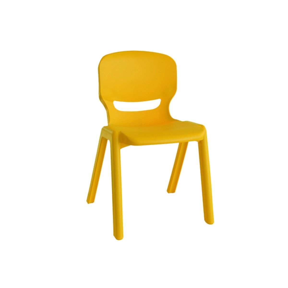 GENERICO - Silla plastica infantil 30x32x51cm amarillo Bighouse Mimbral