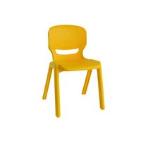 Silla plastica infantil 30x32x51cm amarillo Bighouse Mimbral