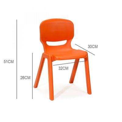 Imagen 2 del producto Silla Plastica Infantil 30x32x51cm Naranjo Bighouse