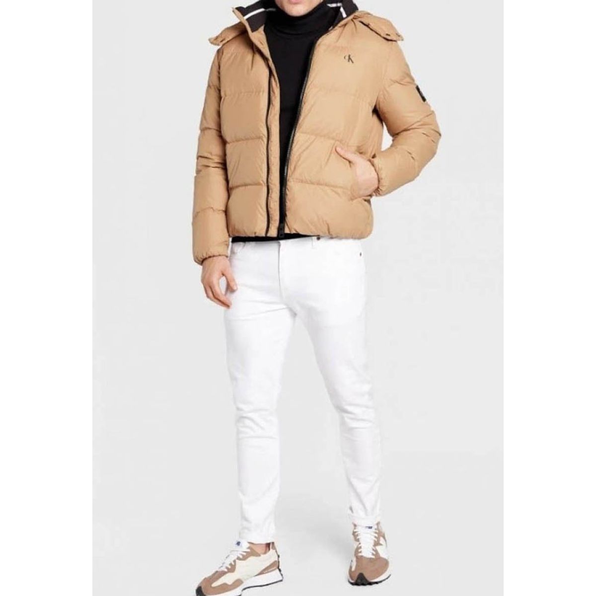CALVIN KLEIN - Parka Essentials Beige Calvin Klein