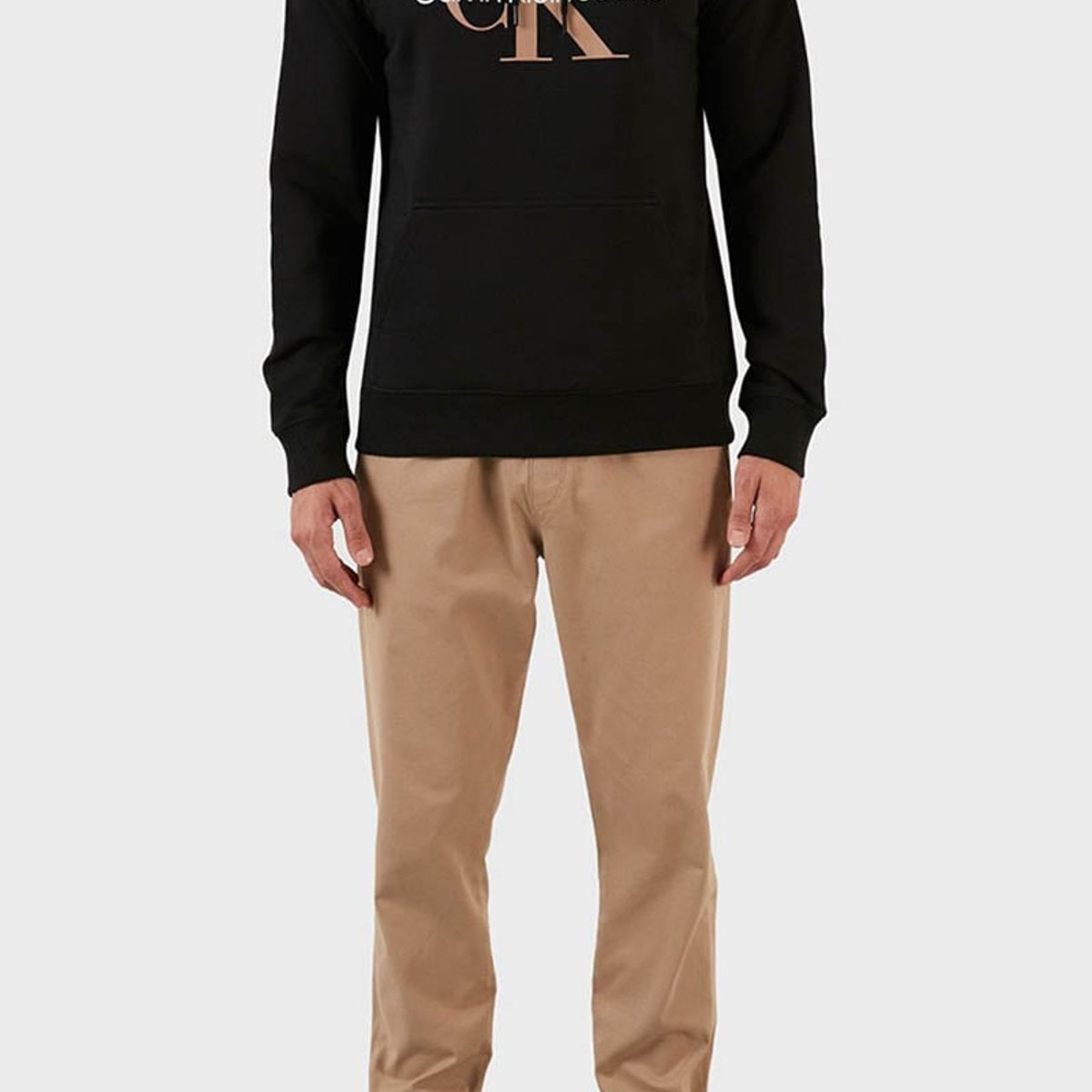 CALVIN KLEIN - Hoodie Seasonal Monogram Negro Calvin Klein