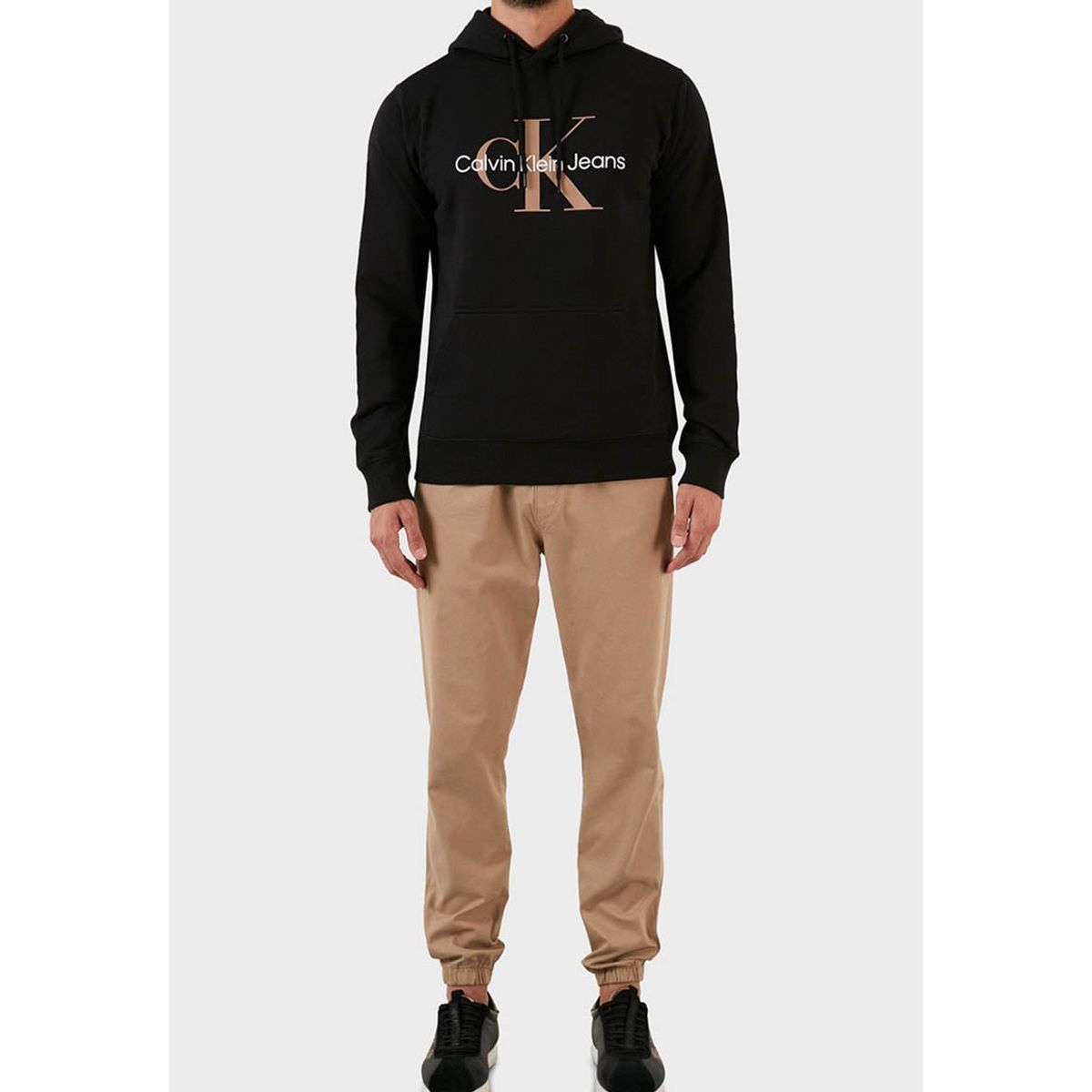 CALVIN KLEIN - Hoodie Seasonal Monogram Negro Calvin Klein