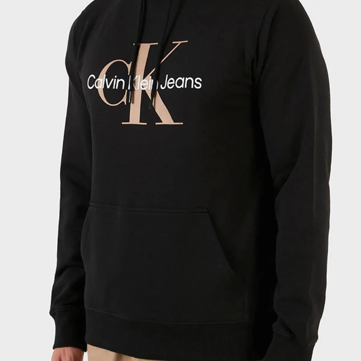 CALVIN KLEIN - Hoodie Seasonal Monogram Negro Calvin Klein