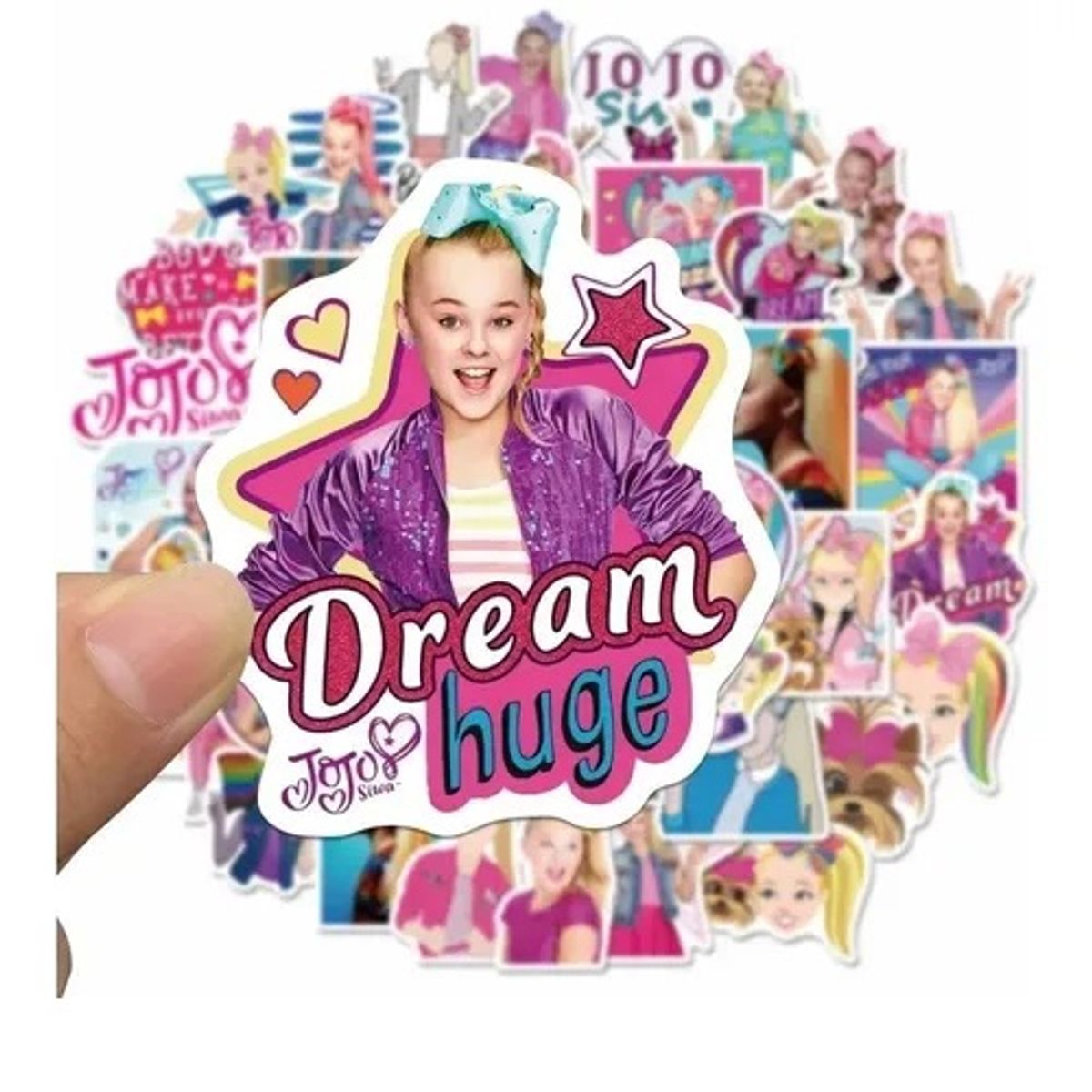 GARSIL - 50 Stickers de Jojo Siwa - Etiquetas Autoadhesivas