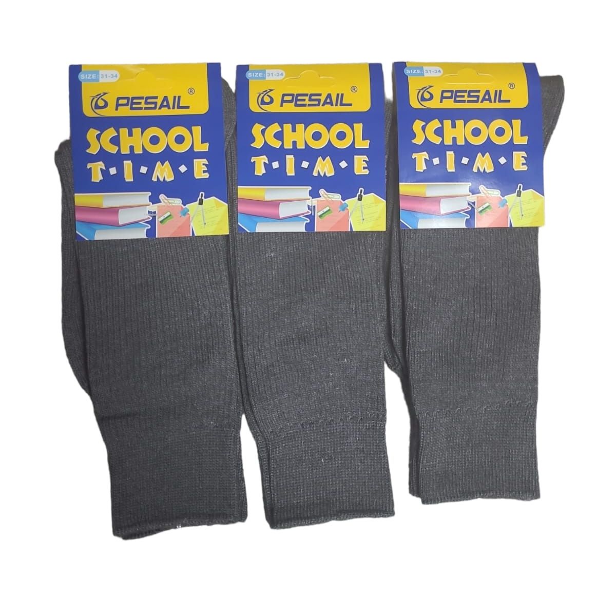 GARSIL - 3 Pares De Calcetines De Colegio Para Niños - Largo Escolar De Algodon