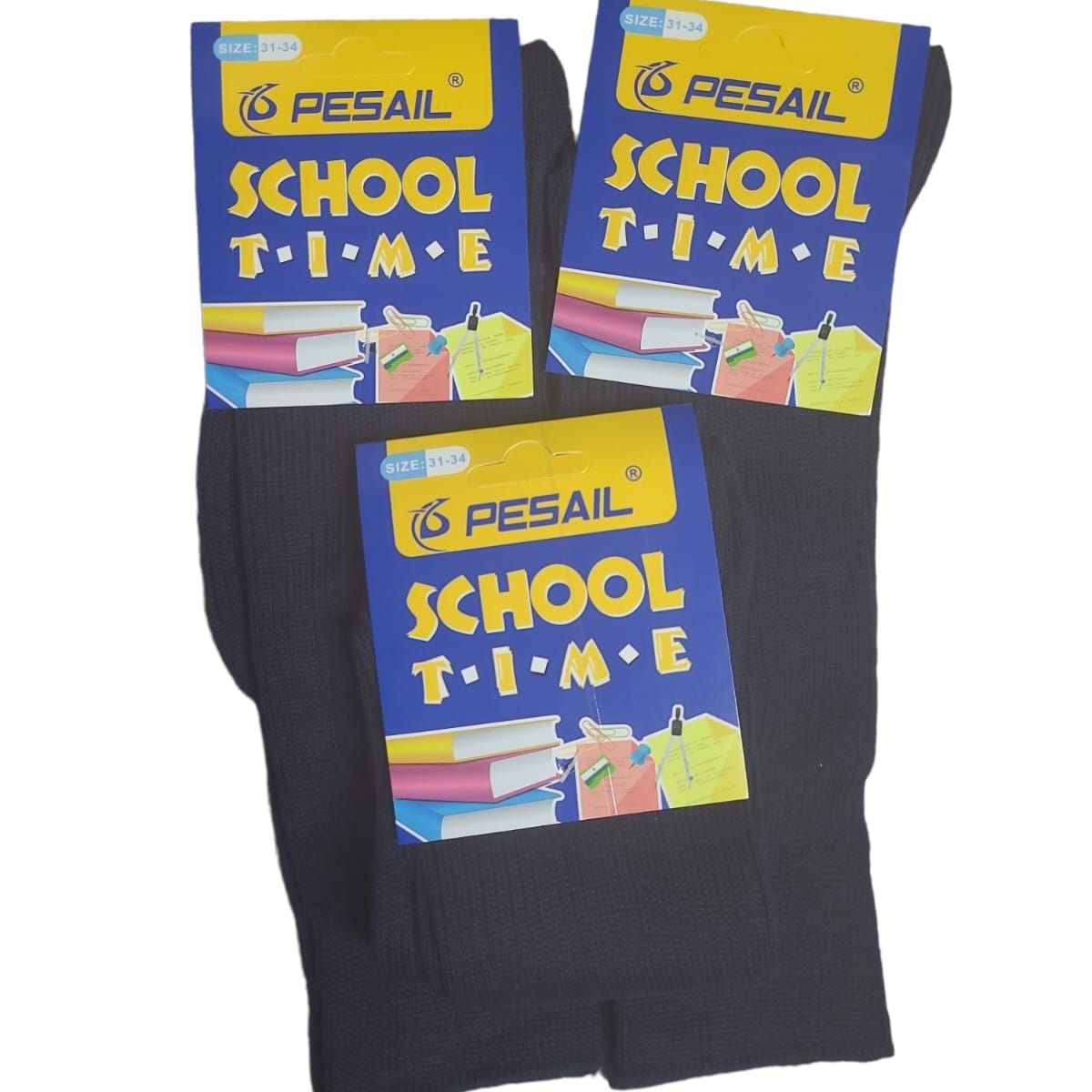 GARSIL - 3 Pares De Calcetines De Colegio Para Niños - Largo Escolar De Algodon