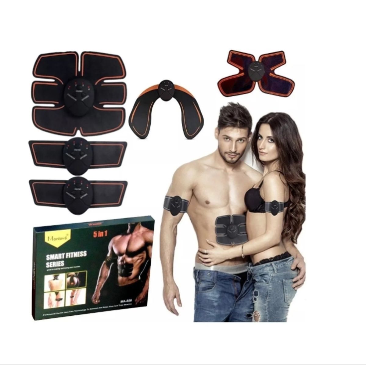 GENERICO - Electro Estimulador Smart Fitness 5 En 1 Sistema Completo