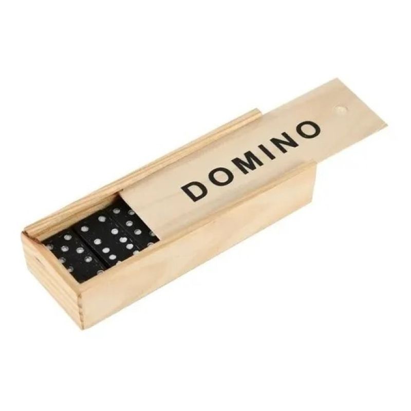 GENERICO - Negro Domino 28 Set En Caja De Madera / 204005