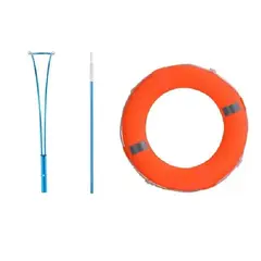 GENERICO - Kit Rescate Piscina Gancho Pertiga 48mts Salvavidas