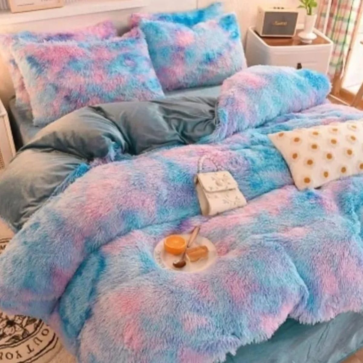 GENERICO - Cobertor de Invierno Peludo 2 plazas Monster Sulivan