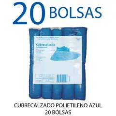 EGLOVEX - Cubrecalzado Plástico Azul 20 Bolsas