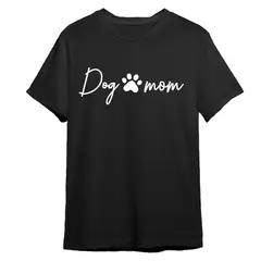 GENERICO - POLERA ALGODÓN NEGRA DOG MOM