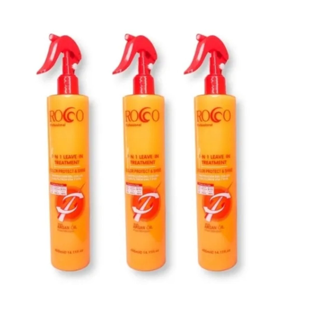 GENERICO - Pack 3 Protector Anti-frizz Con Argan Oil Rocco 400ml.-