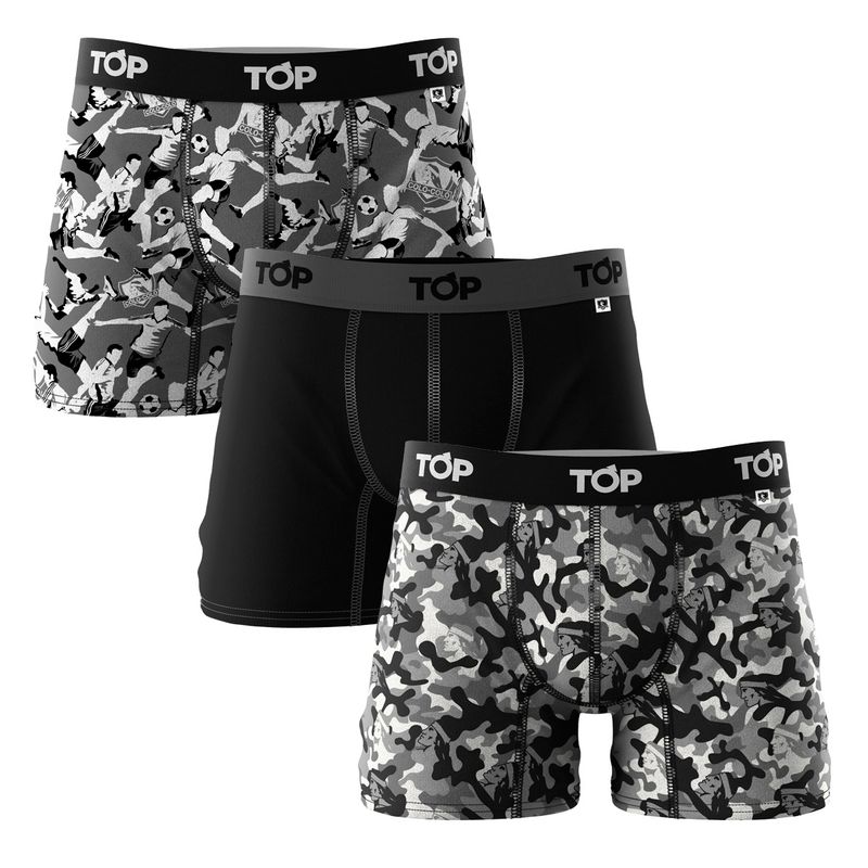 TOP - Bóxer Medio Microfibra Colo Colo Pack 3 C1 TOP