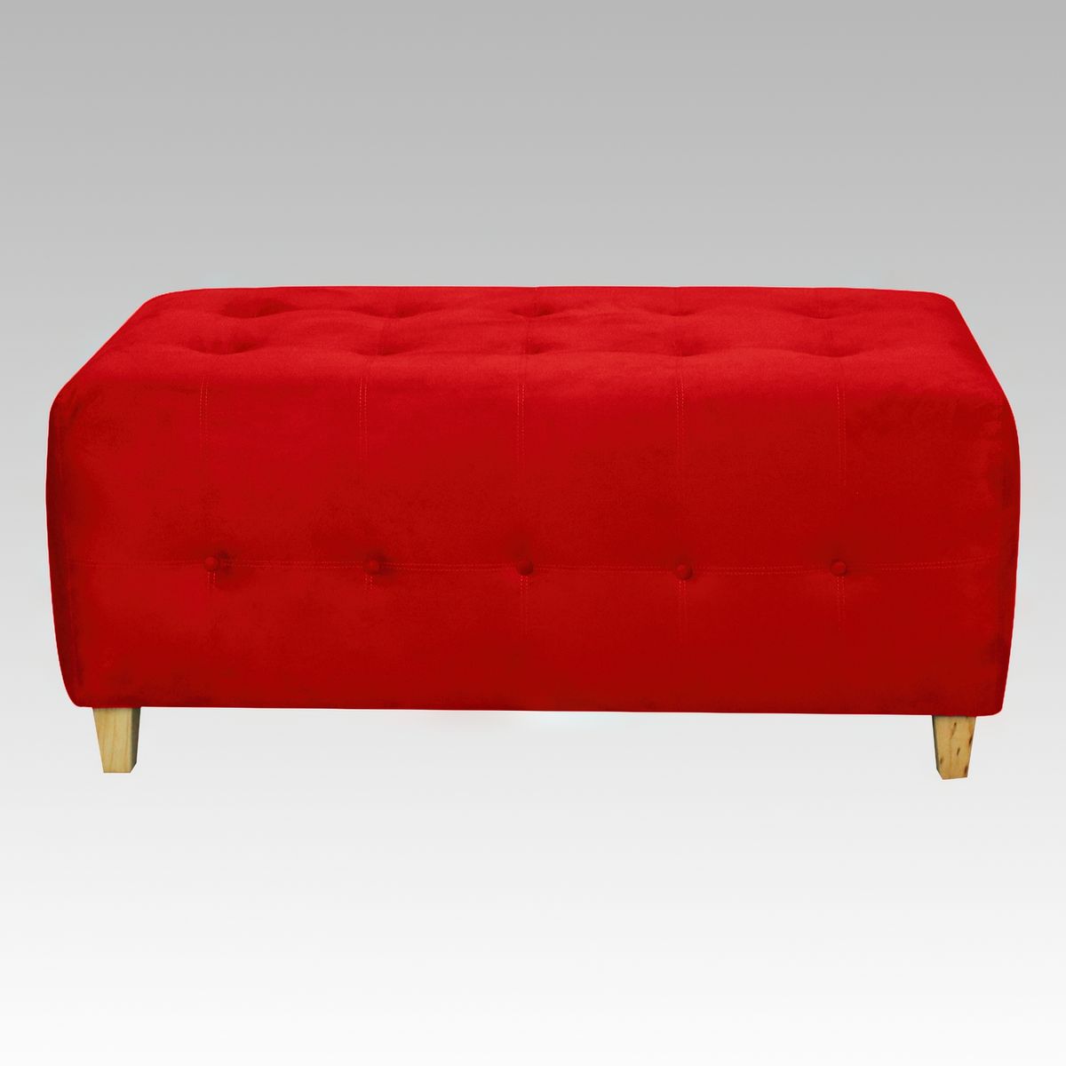 GENERICO - Banqueta Modelo Empire 20 Botones - Rojo