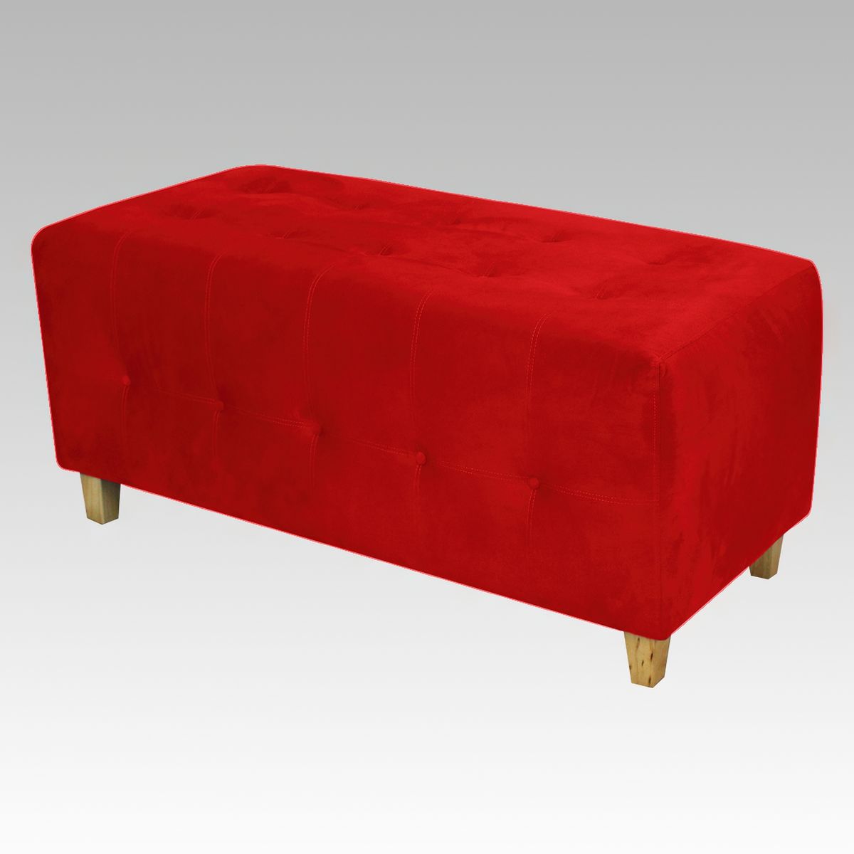 GENERICO - Banqueta Modelo Empire 20 Botones - Rojo