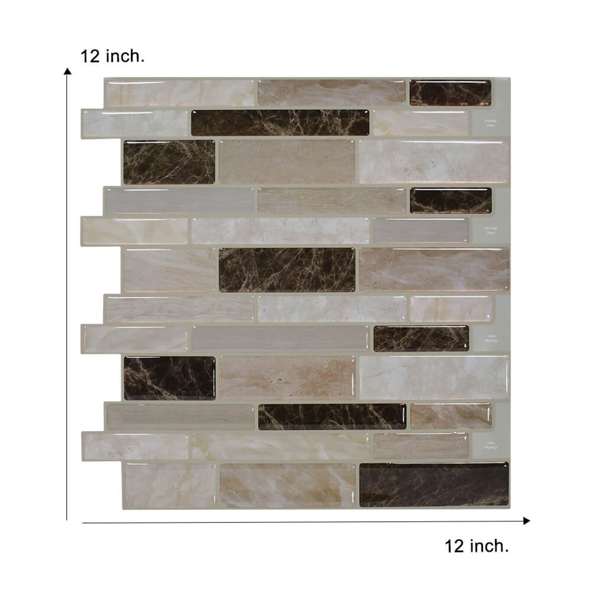 DEKOFIX - Mosaiko Autoadhesivo Lineal Marrón 1,2 mm