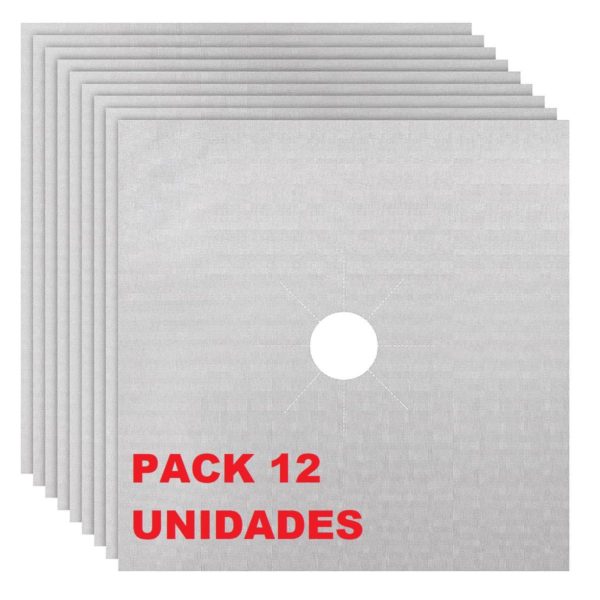 GENERICO - Pack 12 Lamina De Aluminio Protector Para Cocina A Gas