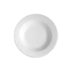 STAR FINE PORCELAIN - SET DE 24 PLATOS HONDO DE PORCELANA BLANCOS 28CM STAR ROUND