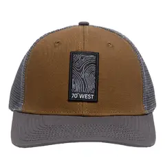 KANO - Jockey Gorra Ajustable 70 West Gris y Café
