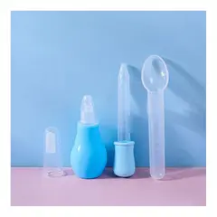 GENERICO - Aspirador nasal y dosificador Para Bebe - Color Celeste
