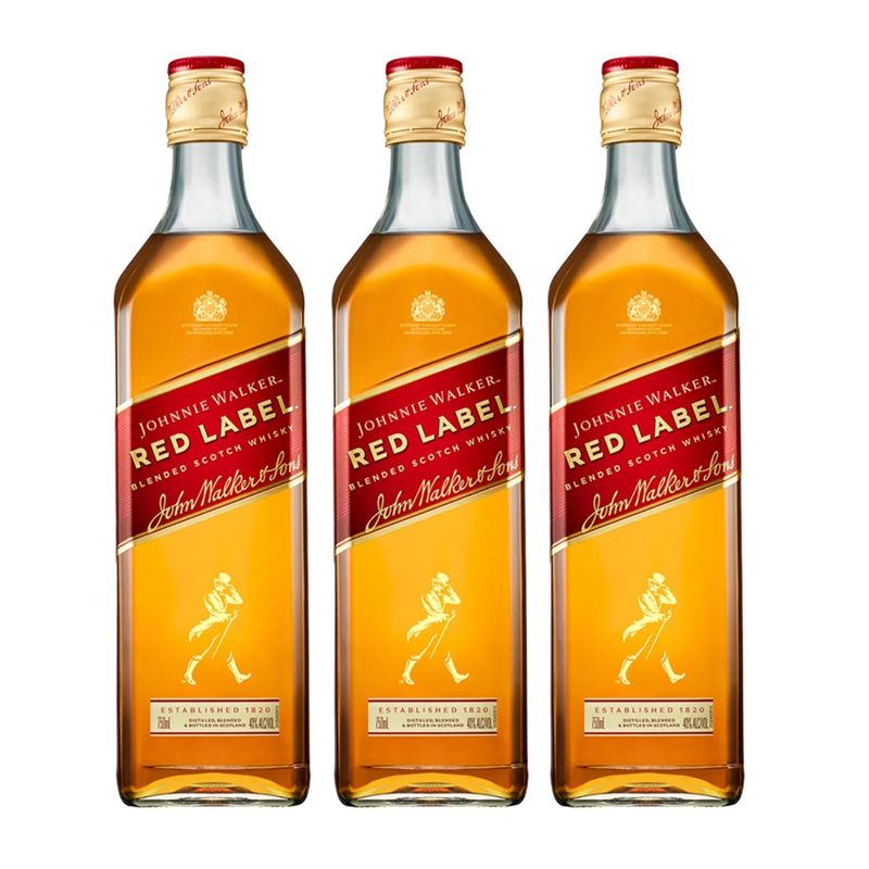 JOHNNIE WALKER - 3 Whisky Johnnie Walker Red