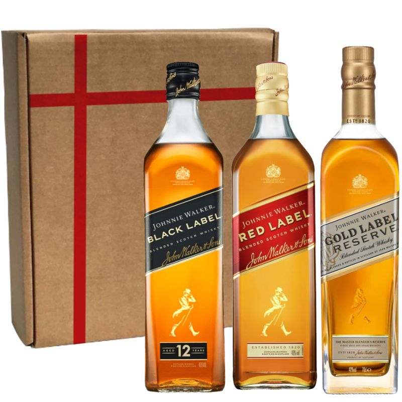 JOHNNIE WALKER - 3 Whisky Mix Johnnie Walker (Red, Black, Gold)