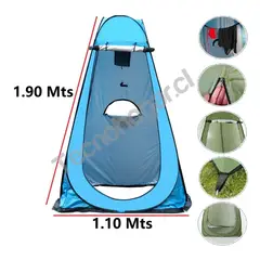 GENERICO - Carpa Alta Caseta Baño Vestidor Portátil Camping Practica Caseta