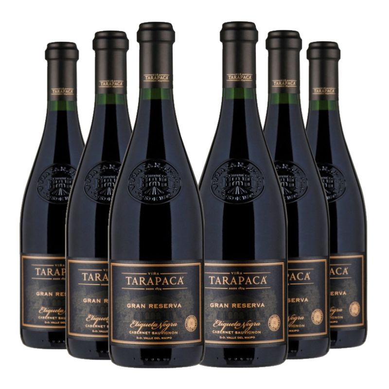TARAPACA - 6 Vinos Tarapaca Etiqueta Negra, Cabernet Sauvignon