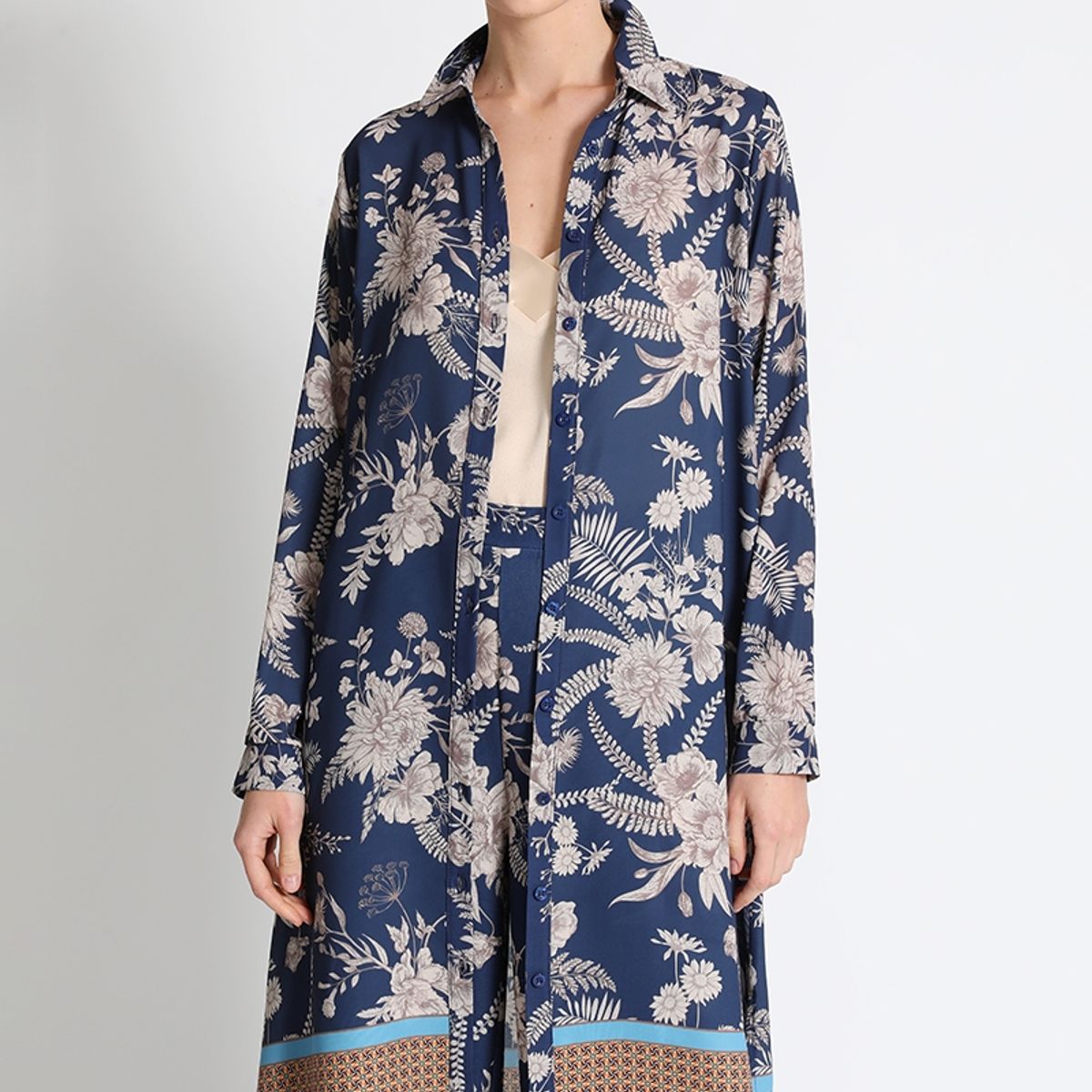 LIOLA - Tapado Estampado Azul Liola