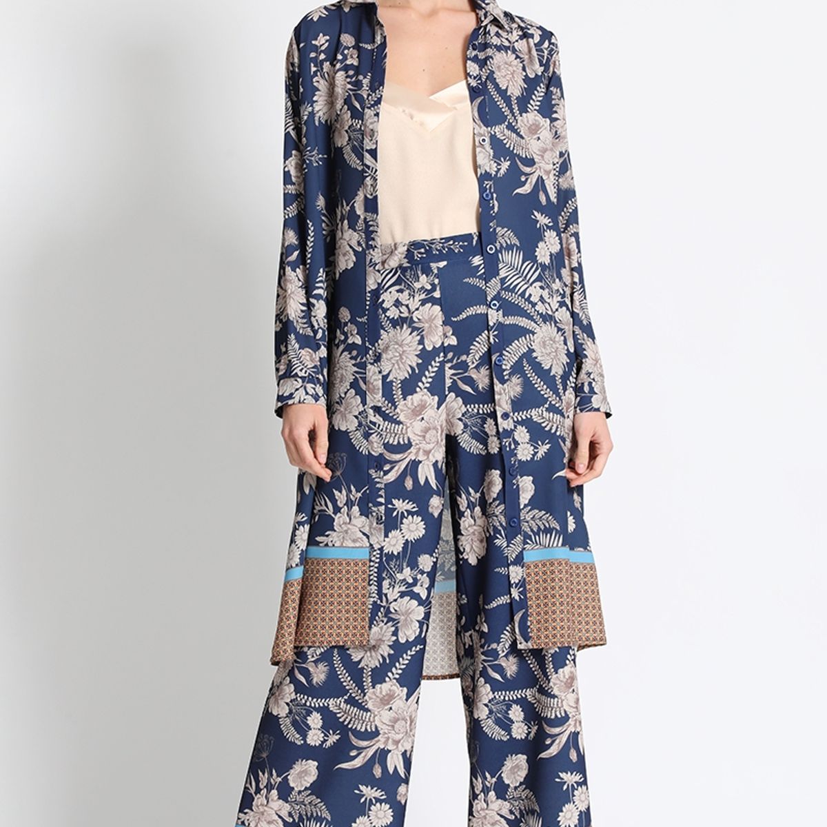 LIOLA - Tapado Estampado Azul Liola