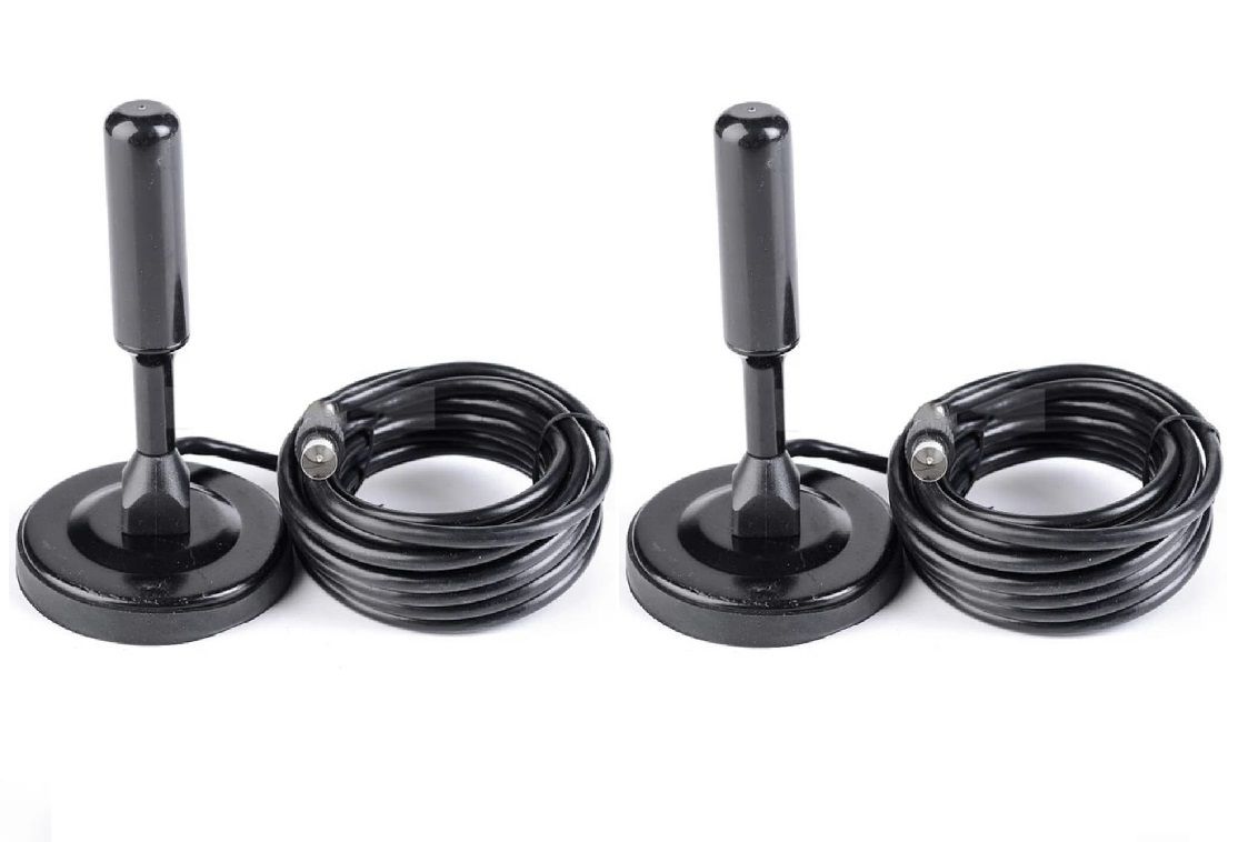 GENERICO Pack x2 Antena Tv Digital Hd Con Iman Interior o Exterior