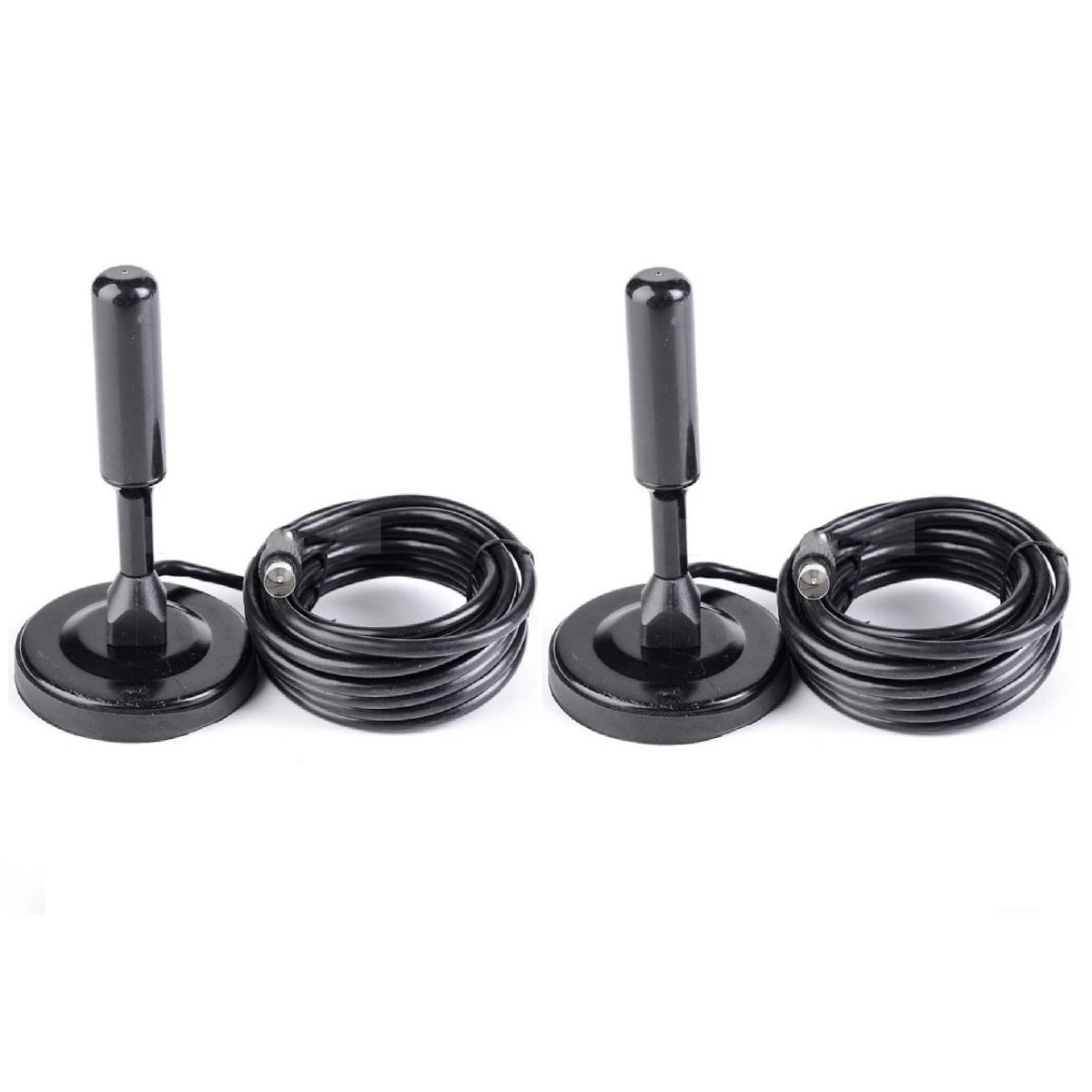 GENERICO - Pack x2 Antena Tv Digital Hd Con Iman Interior o Exterior