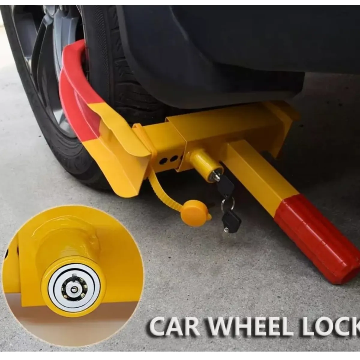 GENERICO - Traba Ruedas Neumáticos Antirrobo Auto Ajustable sostenedor